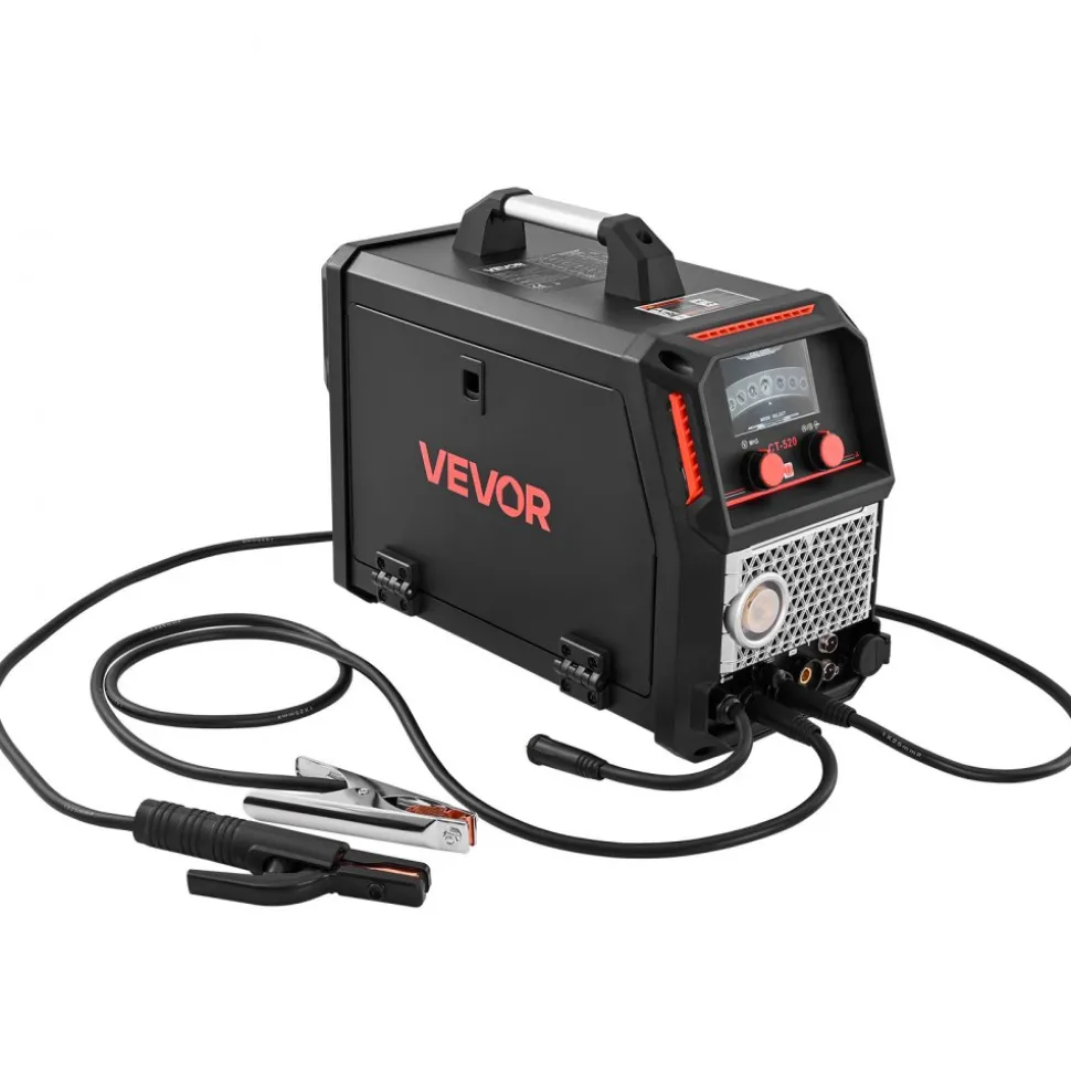 VEVOR 5-in-1 Plasma Cutter Welder Combo - CUT/TIG/Gas MIG/Flux MIG/MMA, 50A Non-Contact Plasma Cutting Machine & 200A Synergic Welder, 110V/220V Aluminum Pulse Mig Welder Compatible with Spool Gun