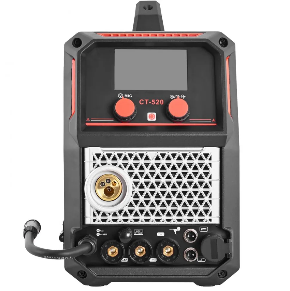 VEVOR 5-in-1 Plasma Cutter Welder Combo - CUT/TIG/Gas MIG/Flux MIG/MMA, 50A Non-Contact Plasma Cutting Machine & 200A Synergic Welder, 110V/220V Aluminum Pulse Mig Welder Compatible with Spool Gun