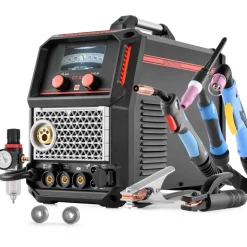 VEVOR 5-in-1 Plasma Cutter Welder Combo - CUT/TIG/Gas MIG/Flux MIG/MMA, 50A Non-Contact Plasma Cutting Machine & 200A Synergic Welder, 110V/220V Aluminum Pulse Mig Welder Compatible with Spool Gun