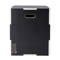 VEVOR 3 in 1 Plyometric Jump Box, 16/14/12 Inch Cotton Plyo Box, Platform & Jumping Agility Box, Anti-Slip Fitness Exercise Step Up Box for Home Gym Training, Conditioning Strength Training, Black