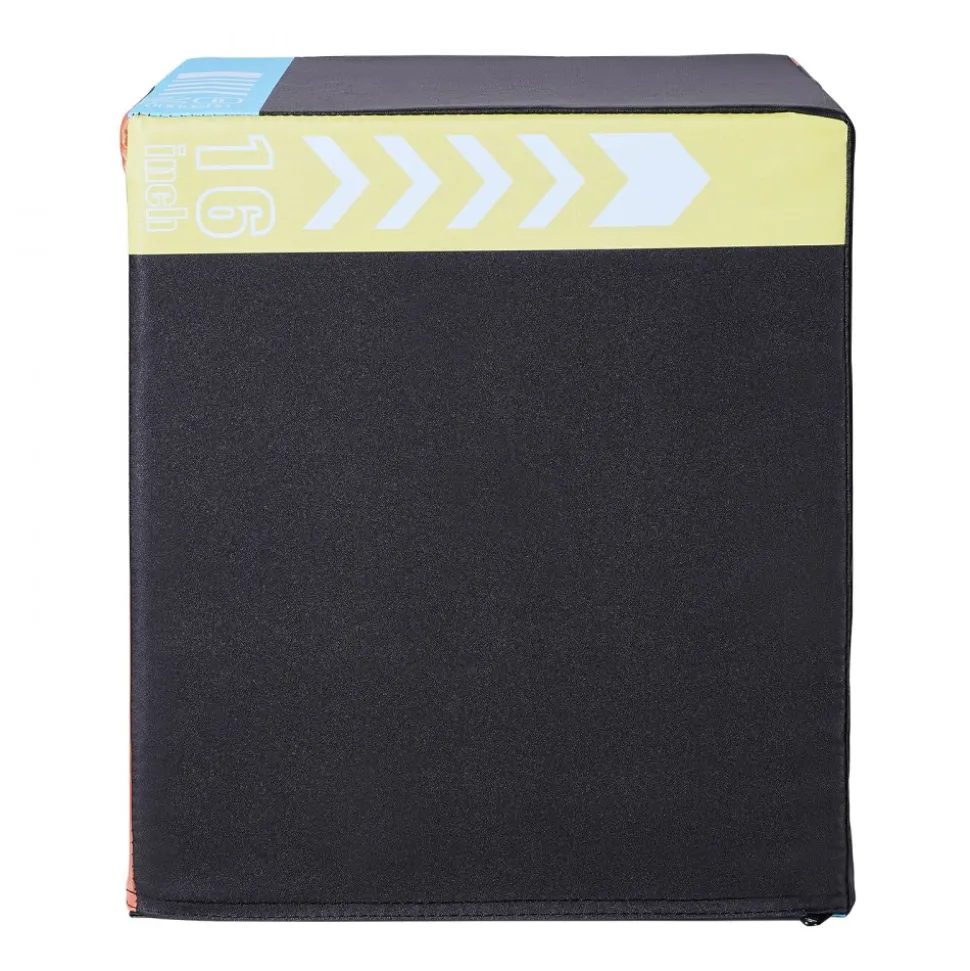 VEVOR 3 in 1 Plyometric Jump Box, 20/18/16 Inch Cotton Plyo Box, Platform & Jumping Agility Box, Anti-Slip Fitness Exercise Step Up Box for Home Gym Training, Conditioning Strength Training, Black