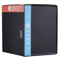 VEVOR 3 in 1 Plyometric Jump Box, 20/18/16 Inch Cotton Plyo Box, Platform & Jumping Agility Box, Anti-Slip Fitness Exercise Step Up Box for Home Gym Training, Conditioning Strength Training, Black