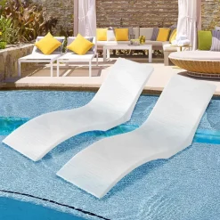 VEVOR In-Pool Lounge Chairs, Set of 2 Chaise Lounger, Inside Pool Lounge Chairs for up to 5