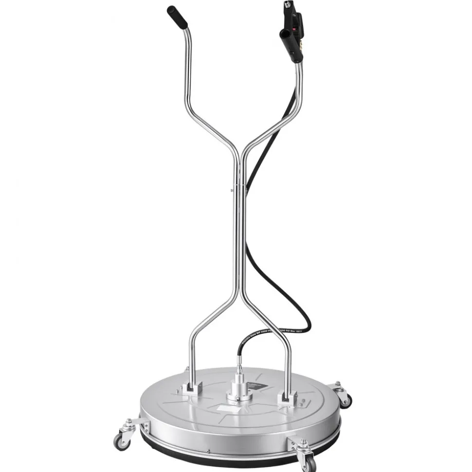 VEVOR 30 in Pressure Washer Surface Cleaner, Raised Handle, Stainless Steel, Power Washer Attachment with Wheels for Concrete, Patio, Sidewalk, Deck, Driveway, Floor, 4000 Max PSI, 3/8 Quick Connector