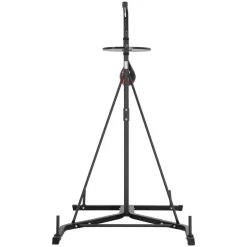 VEVOR 2 in 1 Punching Bag Stand, Steel Heavy Duty Workout Equipment, Adjustable Height Boxing Punching Bag and Speed Bag Stand, Freestanding Sandbag Rack, Holds Up to 140 lbs, for Home Gym Fitness
