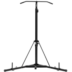 VEVOR 2 in 1 Punching Bag Stand, Steel Heavy Duty Workout Equipment, Adjustable Height Boxing Punching Bag Stand with Pull Up Bar, Freestanding Sandbag Rack, Holds Up to 140 lbs, for Home Gym Fitness