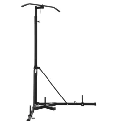 VEVOR 2 in 1 Punching Bag Stand, Steel Heavy Duty Workout Equipment, Adjustable Height Boxing Punching Bag Stand with Pull Up Bar, Freestanding Sandbag Rack, Holds Up to 140 lbs, for Home Gym Fitness