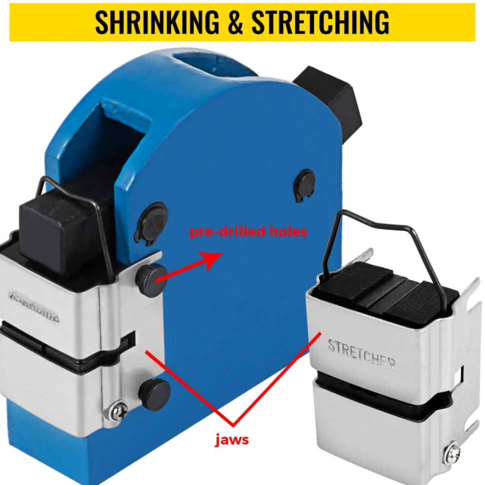 VEVOR 2-in-1 Sheet Metal Shrinker and Stretcher Set,18 Gauge Mild Steel 16 Gauge Aluminum Sheet Metal Bender Shrinker Stretcher Set,Solid Construction Manual Expansion Machine