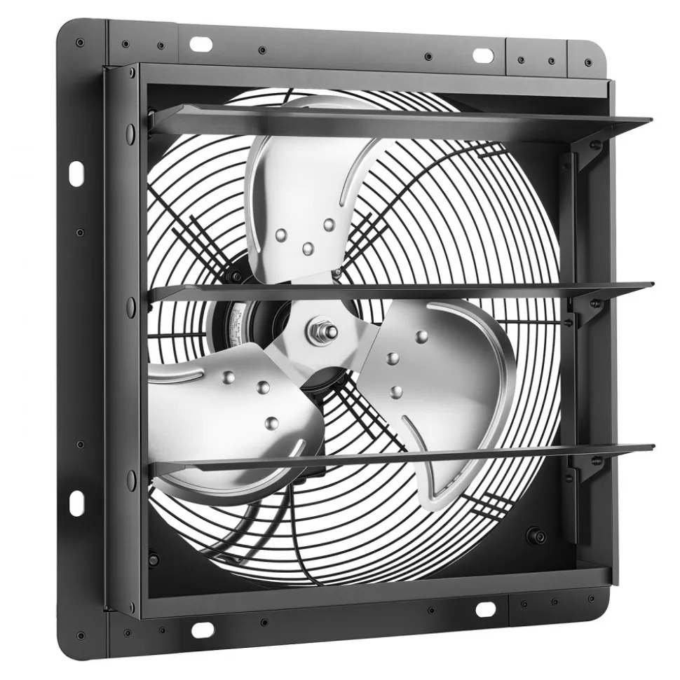 VEVOR 10 in Shutter Exhaust Fan Wall-Mount Automatic Louvers Variable Speed, Sturdy Steel Housing, Low Noise, AC Motor, 874 CFM Ventilation and Cooling for Attic, Garage, Barn, Greenhouse, Workshop