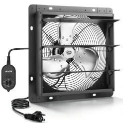 VEVOR 10 in Shutter Exhaust Fan Wall-Mount Automatic Louvers Variable Speed, Sturdy Steel Housing, Low Noise, AC Motor, 874 CFM Ventilation and Cooling for Attic, Garage, Barn, Greenhouse, Workshop