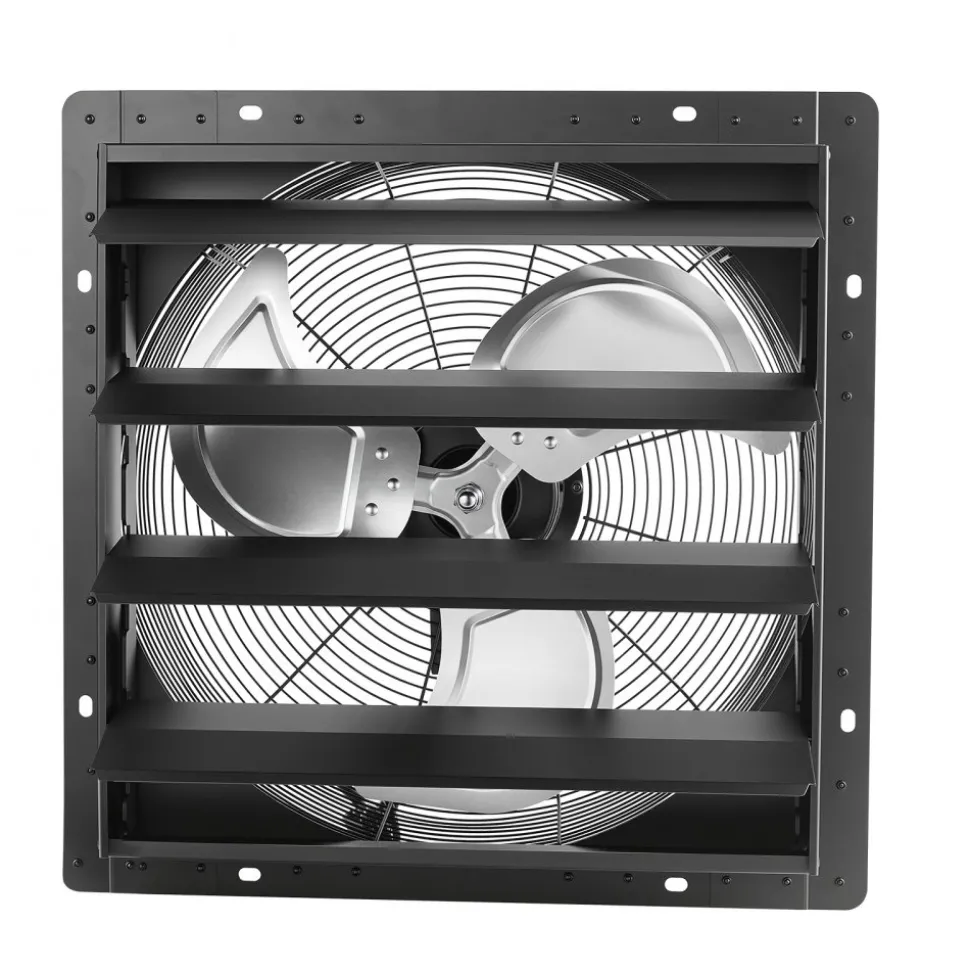 VEVOR 18 in Shutter Exhaust Fan Wall-Mount Automatic Louvers Variable Speed, Sturdy Steel Housing, Low Noise, AC Motor, 3051 CFM Ventilation and Cooling for Attic, Garage, Barn, Greenhouse, Workshop