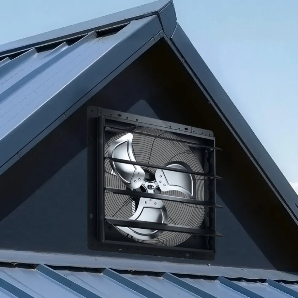 VEVOR 18 in Shutter Exhaust Fan Wall-Mount Automatic Louvers Variable Speed, Sturdy Steel Housing, Low Noise, AC Motor, 3051 CFM Ventilation and Cooling for Attic, Garage, Barn, Greenhouse, Workshop