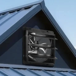 VEVOR 12 in Shutter Exhaust Fan Wall-Mount Automatic Louvers Variable Speed, Sturdy Steel Housing, Low Noise, AC Motor, 1347 CFM Ventilation and Cooling for Attic, Garage, Barn, Greenhouse, Workshop