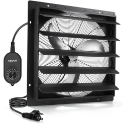 VEVOR 24 in Shutter Exhaust Fan Wall-Mount Automatic Louvers Variable Speed, Sturdy Steel Housing, Low Noise, AC Motor, 7030 CFM Ventilation and Cooling for Attic, Garage, Barn, Greenhouse, Workshop