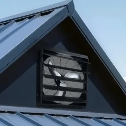 VEVOR 24 in Shutter Exhaust Fan Wall-Mount Automatic Louvers Variable Speed, Sturdy Steel Housing, Low Noise, AC Motor, 7030 CFM Ventilation and Cooling for Attic, Garage, Barn, Greenhouse, Workshop