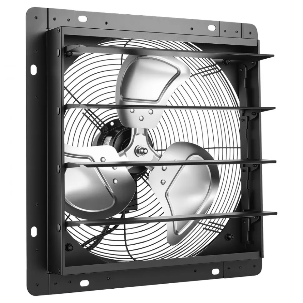 VEVOR 14 in Shutter Exhaust Fan Wall-Mount Automatic Louvers Variable Speed, Sturdy Steel Housing, Low Noise, AC Motor, 1802 CFM Ventilation and Cooling for Attic, Garage, Barn, Greenhouse, Workshop