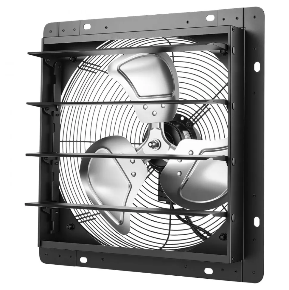 VEVOR 14 in Shutter Exhaust Fan Wall-Mount Automatic Louvers Variable Speed, Sturdy Steel Housing, Low Noise, AC Motor, 1802 CFM Ventilation and Cooling for Attic, Garage, Barn, Greenhouse, Workshop