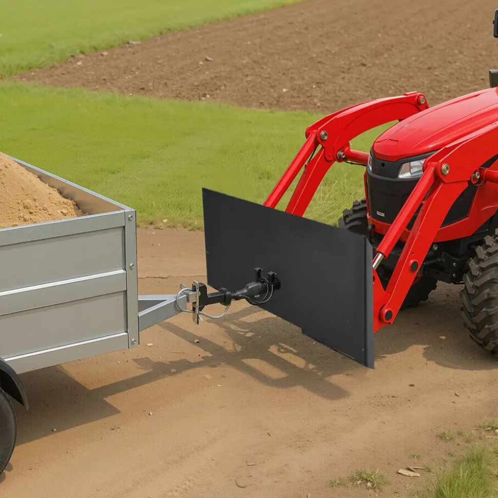 VEVOR 1/4 in Skid Steer Mount Plate, Universal Quick Attach Mount Plate, Easy to Bolt, 3000lbs Load Capacity, Heavy Duty Steel Loader Plates Compatible with Kubota Bobcat Skid Steers & Tractors