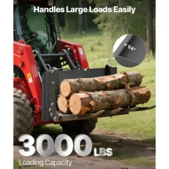 VEVOR 1/4 in Skid Steer Mount Plate, Universal Quick Attach Mount Plate, Easy to Bolt, 3000lbs Load Capacity, Heavy Duty Steel Loader Plates Compatible with Kubota Bobcat Skid Steers & Tractors
