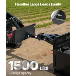 VEVOR 1/4 in Skid Steer Mount Plate with 2" Receiver Hitch, Universal Quick Attach Mount Plate, 1500lbs Capacity, Heavy Duty Steel Loader Plates Compatible with Toro Dingo Skid Steers & Tractors