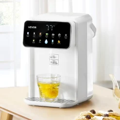 VEVOR Instant Hot Water Dispenser, Countertop Boiling Water Dispenser with Adjustable 7 Temperatures & 7 Water Volumes, 118oz Removable Water Tank, Quick Heating with Touchscreen & Child Lock for Home