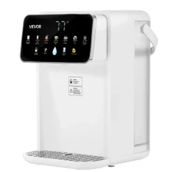 VEVOR Instant Hot Water Dispenser, Countertop Boiling Water Dispenser with Adjustable 7 Temperatures & 7 Water Volumes, 118oz Removable Water Tank, Quick Heating with Touchscreen & Child Lock for Home
