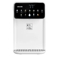 VEVOR Instant Hot Water Dispenser, Countertop Boiling Water Dispenser with Adjustable 7 Temperatures & 7 Water Volumes, 118oz Removable Water Tank, Quick Heating with Touchscreen & Child Lock for Home