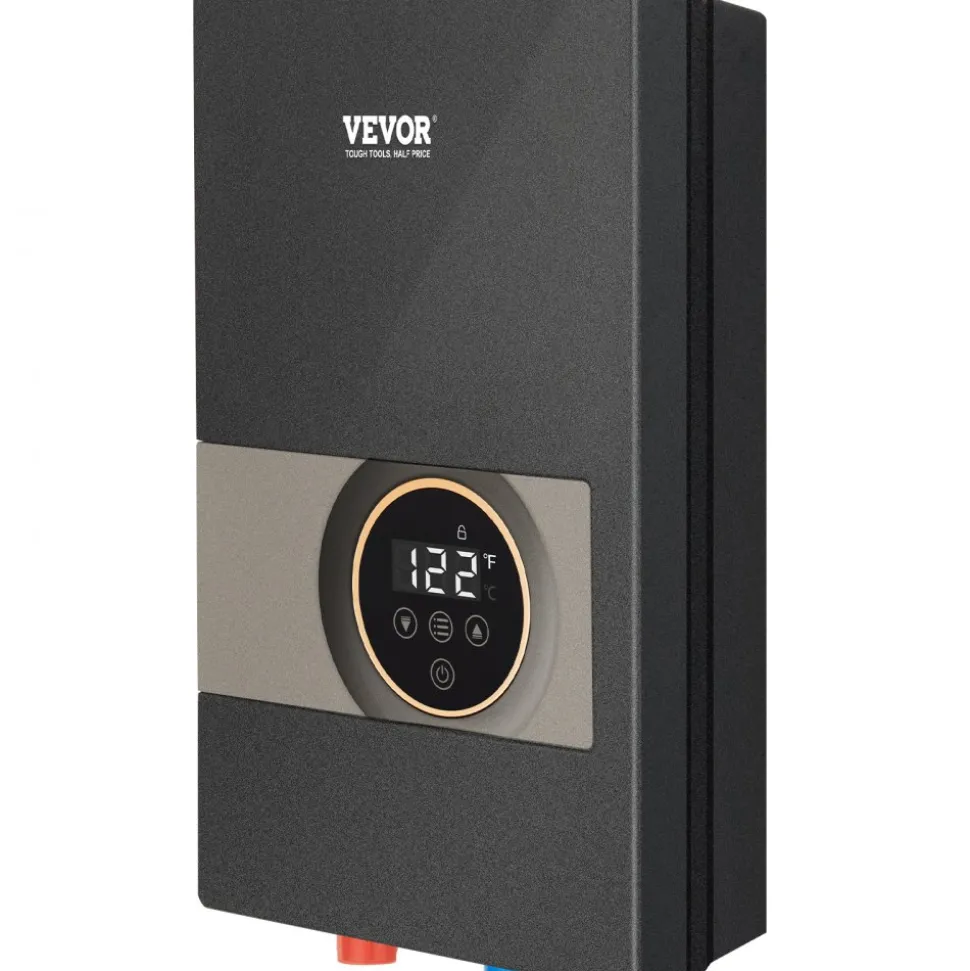 VEVOR Instant Water Heater, 13.8kw Electric Tankless Water Boiler, Digital Temperature Display & Easy Installation & 24-Hour Water Supply, For Kitchen Bathroom Shower Mall Salon Shampoo ETL Listed