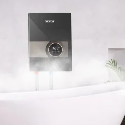 VEVOR Instant Water Heater, 13.8kw Electric Tankless Water Boiler, Digital Temperature Display & Easy Installation & 24-Hour Water Supply, For Kitchen Bathroom Shower Mall Salon Shampoo ETL Listed