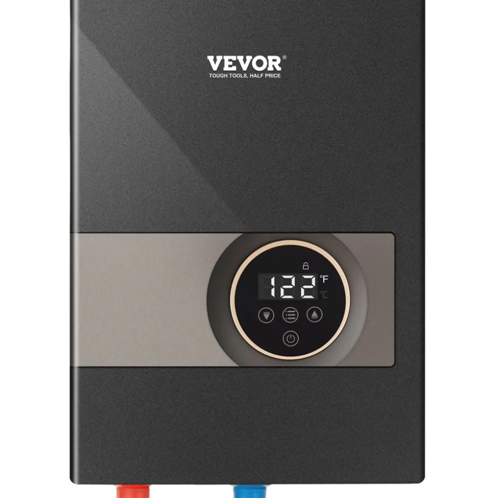 VEVOR Instant Water Heater, 13.8kw Electric Tankless Water Boiler, Digital Temperature Display & Easy Installation & 24-Hour Water Supply, For Kitchen Bathroom Shower Mall Salon Shampoo ETL Listed