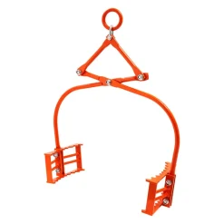 VEVOR 24in Stone Lifting Tongs, 2-Claw Rock Tongs, Heavy Duty Steel Log Tongs, 1100LBS Lifting Capacity, Swivel Log Grapple, Serrated Claw Design, Easy Chain Hook up Tongs for Stone Blocks & Marble