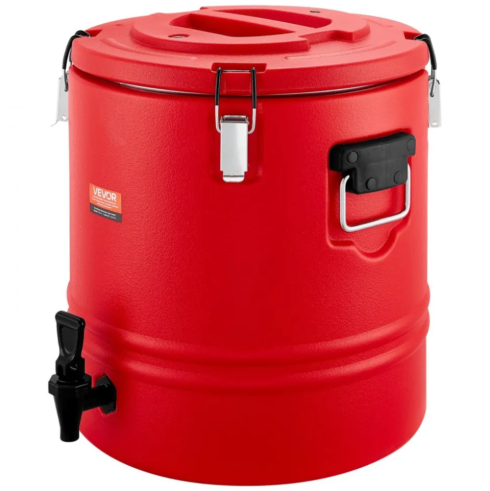 VEVOR Insulated Beverage Dispenser, 8 Gal/30.3L Thermal Hot and Cold Drink Server Dispenser with Spigot, Food-Grade Cooler Jug with 304 Stainless Steel Interior, for Tea Coffee Restaurant Outdoor