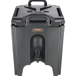 VEVOR Insulated Beverage Dispenser, 10 Gallon, Food-grade LL9450UP Hot and Cold Beverage Server, Thermal Drink Dispenser Cooler with 1.18 in PU Layer Two-Stage Faucet Handle, for Restaurant Drink Shop