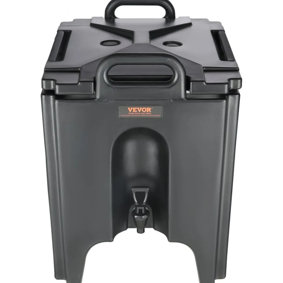 VEVOR Insulated Beverage Dispenser, 10 Gallon, Food-grade LL9450UP Hot and Cold Beverage Server, Thermal Drink Dispenser Cooler with 1.18 in PU Layer Two-Stage Faucet Handle, for Restaurant Drink Shop