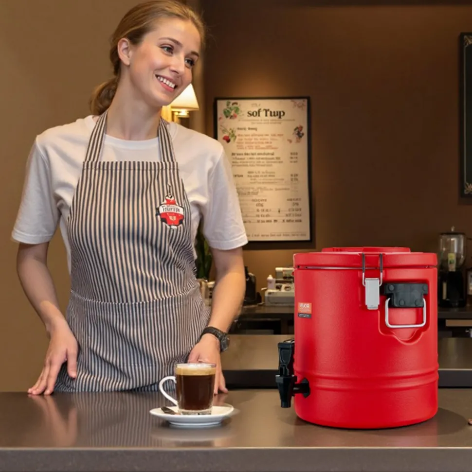 VEVOR Insulated Beverage Dispenser, 3 Gal/11.4L Thermal Hot and Cold Drink Server Dispenser with Spigot, Food-Grade Cooler Jug with 304 Stainless Steel Interior, for Tea Coffee Restaurant Outdoor