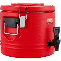 VEVOR Insulated Beverage Dispenser, 2.2 Gal/8L Thermal Hot and Cold Drink Server Dispenser with Spigot, Food-Grade Cooler Jug with 304 Stainless Steel Interior, for Tea Coffee Restaurant Outdoor