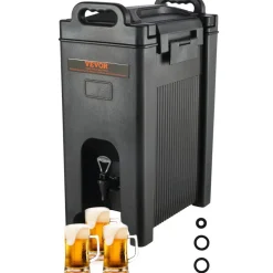 VEVOR Insulated Beverage Dispenser, 5 Gallon, Food-grade LDPE Hot and Cold Beverage Server, Thermal Drink Dispenser Cooler with 0.9 in PU Layer Two-Stage Faucet Handle, for Restaurant Drink Shop
