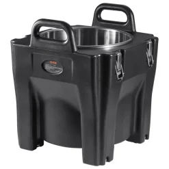 VEVOR Insulated Food Carrier, 32Qt Capacity, Stackable Catering Hot Box with Stainless Steel Barrel, Top Load LLDPE Food Warmer with Integral Handles Buckles Stationary Base, for Restaurant Canteen, B