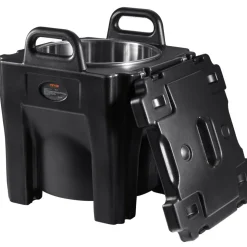 VEVOR Insulated Food Carrier, 32Qt Capacity, Stackable Catering Hot Box with Stainless Steel Barrel, Top Load LLDPE Food Warmer with Integral Handles Buckles Stationary Base, for Restaurant Canteen, B