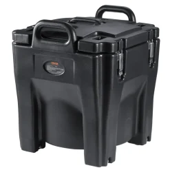 VEVOR Insulated Food Carrier, 32Qt Capacity, Stackable Catering Hot Box with Stainless Steel Barrel, Top Load LLDPE Food Warmer with Integral Handles Buckles Stationary Base, for Restaurant Canteen, B