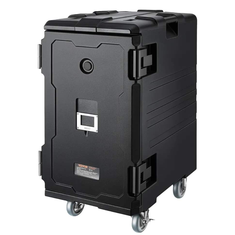 VEVOR Insulated Food Pan Carrier, 127 Qt Non-Electrical Food Warmer, with Swivel Wheel & 304 Stainless Steel Latch, LLDPE Stackable Hot Box, for Various Pan Sizes(NOT Included), Fit Catering BBQ Event