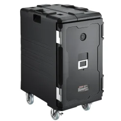 VEVOR Insulated Food Pan Carrier, 127 Qt Non-Electrical Food Warmer, with Swivel Wheel & 304 Stainless Steel Latch, LLDPE Stackable Hot Box, for Various Pan Sizes(NOT Included), Fit Catering BBQ Event