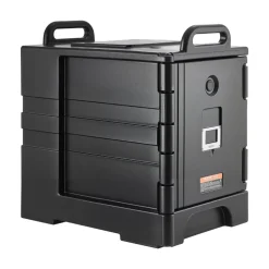 VEVOR Insulated Food Pan Carrier, 81 Qt Hot Box for Catering, Food Box Carrier with Double Buckles, Front Loading Food Warmer with Handles, Stackable End Loader with Wheels for Restaurant, Canteen