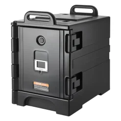 VEVOR Insulated Food Pan Carrier, 81 Qt Hot Box for Catering, Food Box Carrier with Double Buckles, Front Loading Food Warmer with Handles, Stackable End Loader with Wheels for Restaurant, Canteen