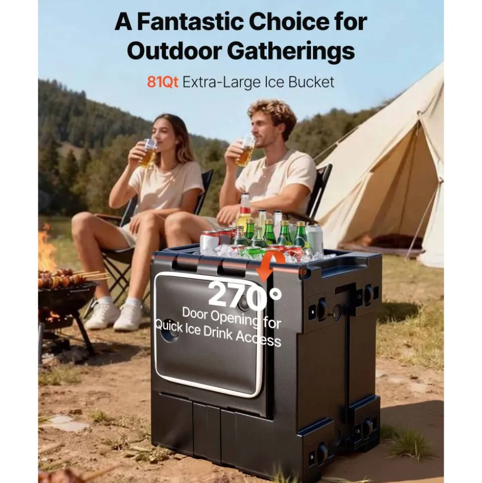 VEVOR Insulated Food Pan Carrier, 81 Qt Hot Box for Catering, Food Box Carrier with Double Buckles, Front Loading Food Warmer with Handles, Stackable End Loader for Restaurant, Canteen