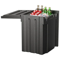 VEVOR Insulated Food Pan Carrier, 82 Qt Hot Box for Catering, LLDPE Food Box Carrier with Double Buckles, Front Loading Food Warmer for Restaurant, Canteen, etc.