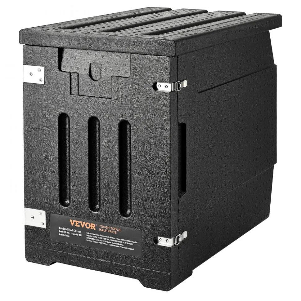 VEVOR Insulated Food Pan Carrier, 82 Qt Hot Box for Catering, LLDPE Food Box Carrier with Double Buckles, Front Loading Food Warmer for Restaurant, Canteen, etc.