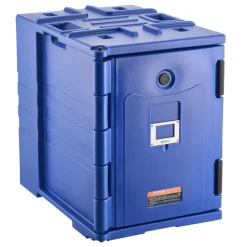 VEVOR Insulated Food Pan Carrier, 95 Qt Hot Box for Catering, Food Box Carrier with Double Buckles, Front Loading Food Warmer with Handles, Stackable End Loader for Restaurant, Canteen