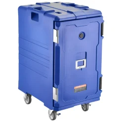 VEVOR Insulated Food Pan Carrier, 95 Qt Hot Box for Catering, Food Box Carrier with Buckle, Front Loading Food Warmer with Handles, End Loader with Wheels for Restaurant, Canteen