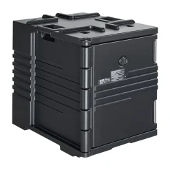 VEVOR Insulated Food Pan Carrier, 82 Qt Non-Electrical Food Warmer, with Wheel & 304 Stainless Steel Latch, LLDPE Stackable Hot Box, for Various Pan Sizes(NOT Included), Fit Catering BBQ Event(Black)